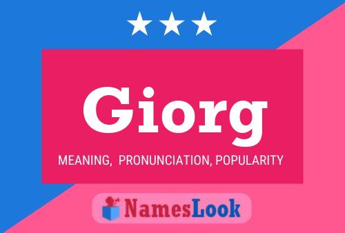 Giorg Name Poster