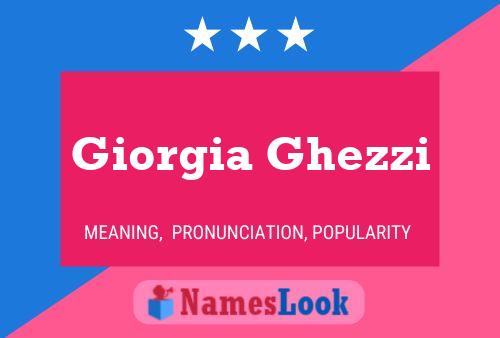 Giorgia Ghezzi Name Poster