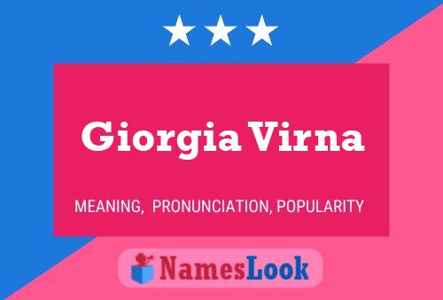 Giorgia Virna Name Poster