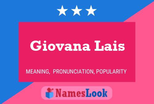 Giovana Lais Name Poster