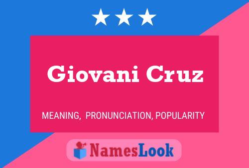 Giovani Cruz Name Poster