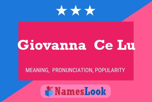 Giovanna  Ce Lu Name Poster