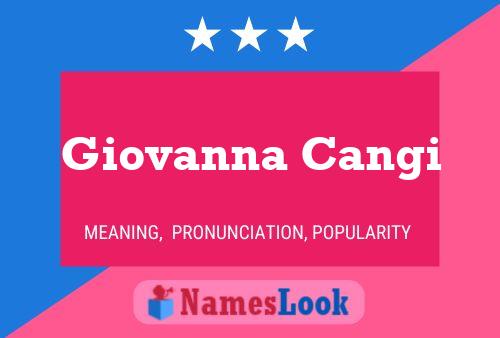 Giovanna Cangi Name Poster