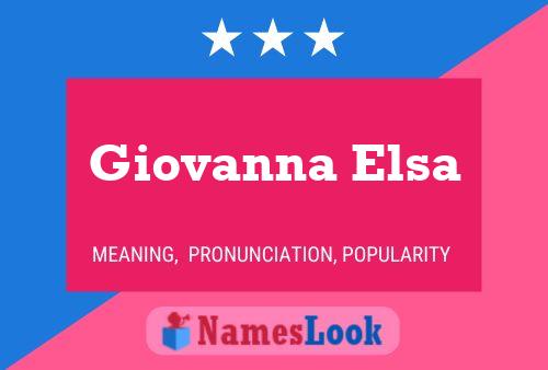 Giovanna Elsa Name Poster