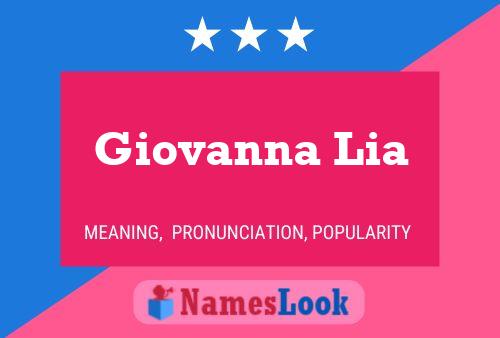 Giovanna Lia Name Poster