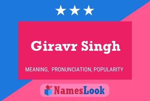 Giravr Singh Name Poster