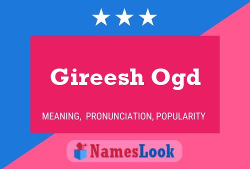 Gireesh Ogd Name Poster