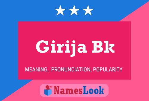 Girija Bk Name Poster