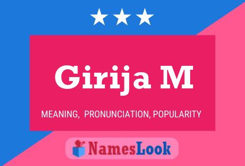 Girija M Name Poster