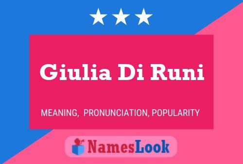 Giulia Di Runi Name Poster