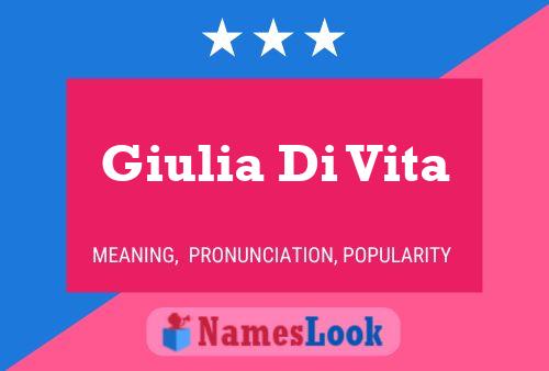 Giulia Di Vita Name Poster