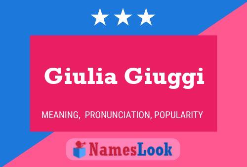 Giulia Giuggi Name Poster