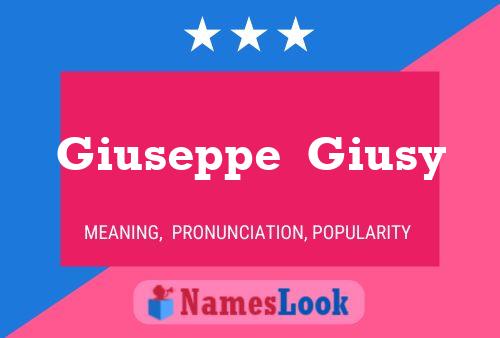 Giuseppe  Giusy Name Poster