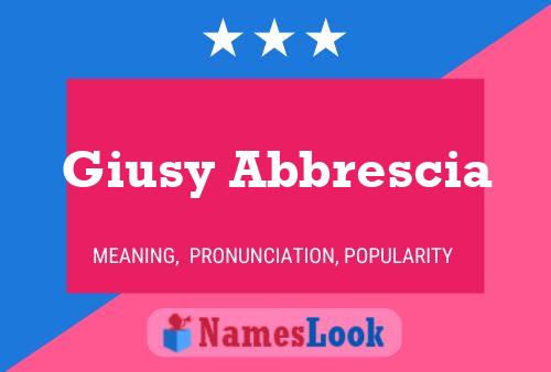 Giusy Abbrescia Name Poster