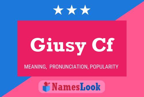 Giusy Cf Name Poster