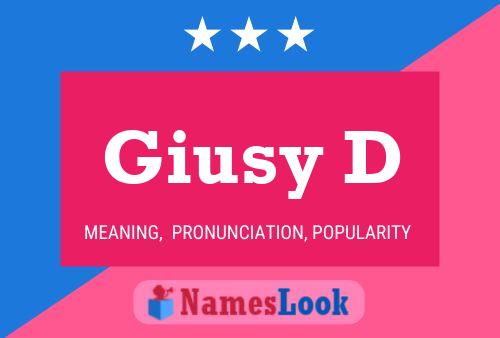 Giusy D Name Poster