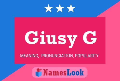 Giusy G Name Poster