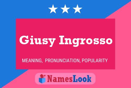 Giusy Ingrosso Name Poster