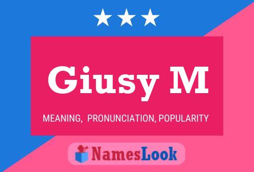 Giusy M Name Poster