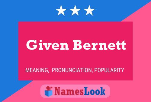 Given Bernett Name Poster