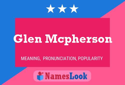 Glen Mcpherson Name Poster