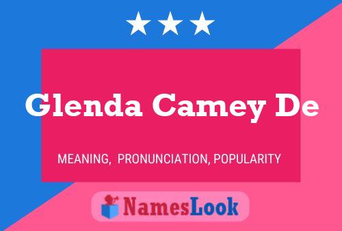 Glenda Camey De Name Poster