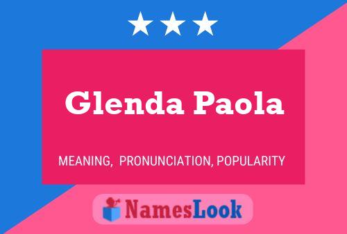 Glenda Paola Name Poster