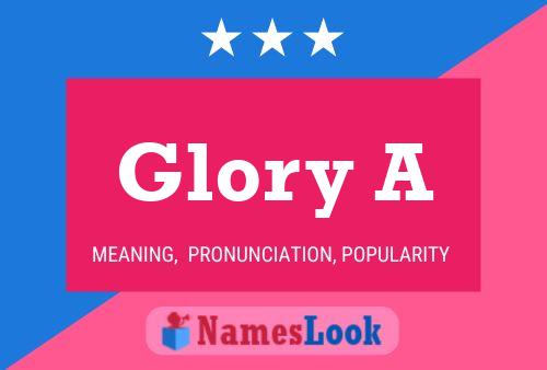 Glory A Name Poster