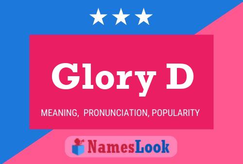 Glory D Name Poster