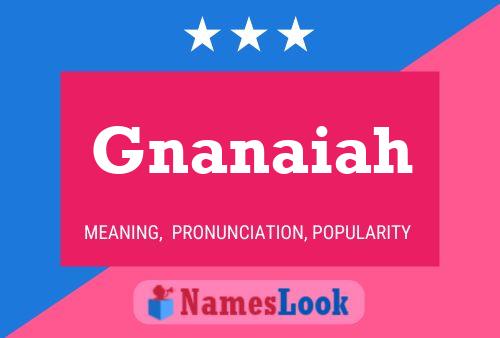 Gnanaiah Name Poster