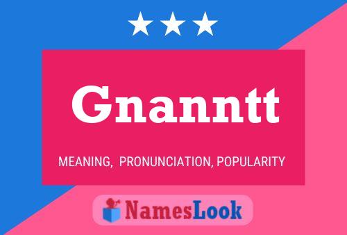 Gnanntt Name Poster