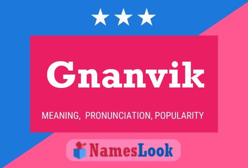 Gnanvik Name Poster