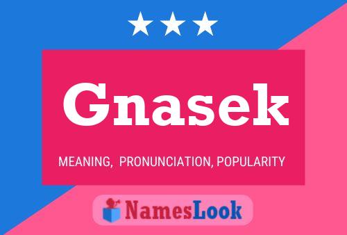 Gnasek Name Poster