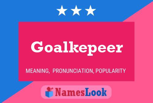 Goalkepeer Name Poster