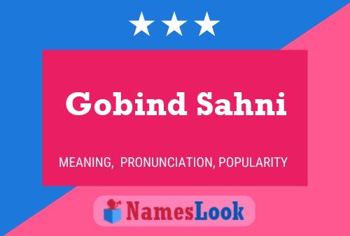 Gobind Sahni Name Poster