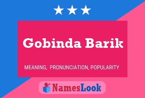 Gobinda Barik Name Poster