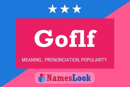 Goflf Name Poster