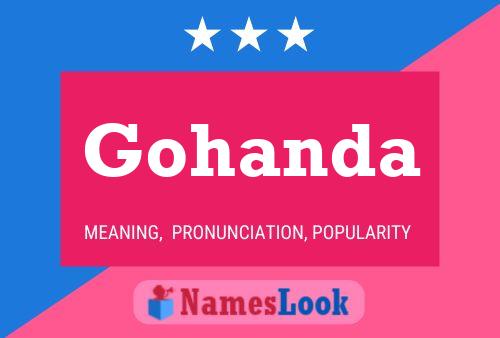 Gohanda Name Poster