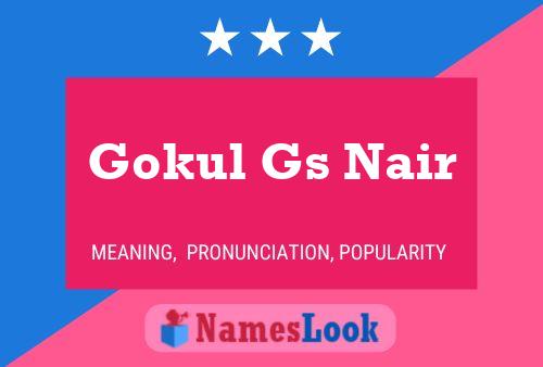 Gokul Gs Nair Name Poster