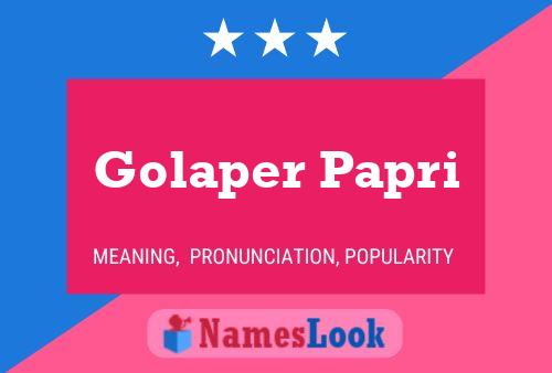 Golaper Papri Name Poster