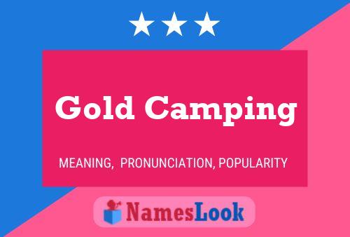 Gold Camping Name Poster