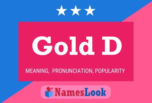 Gold D Name Poster