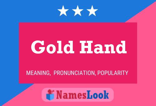 Gold Hand Name Poster