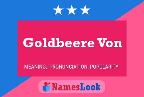 Goldbeere Von Name Poster