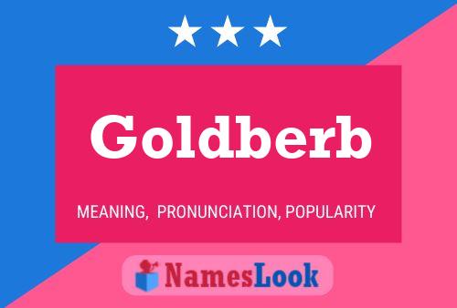 Goldberb Name Poster