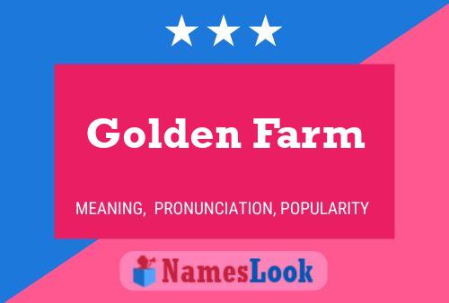 Golden Farm Name Poster