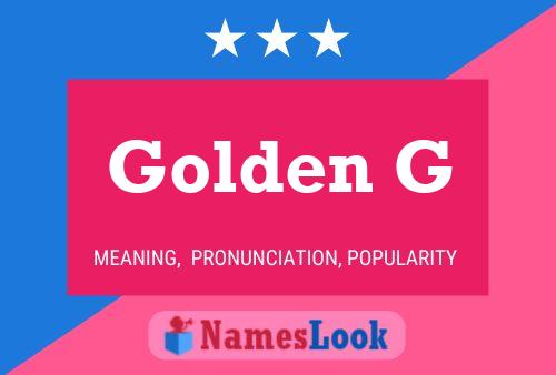 Golden G Name Poster