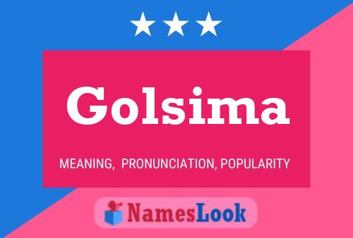 Golsima Name Poster