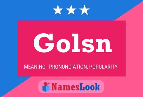 Golsn Name Poster