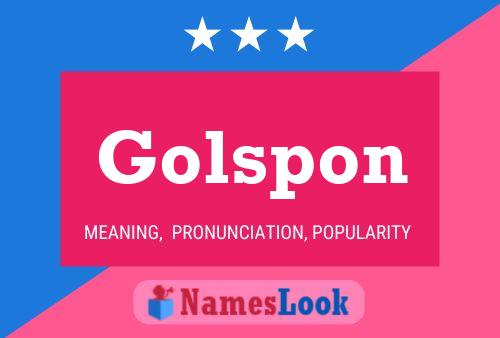 Golspon Name Poster